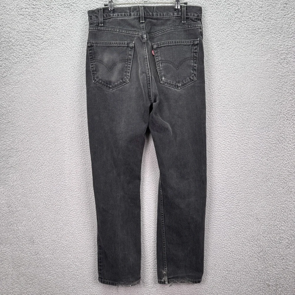 VTG Levis Jeans Mens 33x32 Black 505 Distressed Grunge Punk‎ Goth Indie Denim
